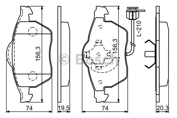 Bosch Brake pad set – price 167 PLN