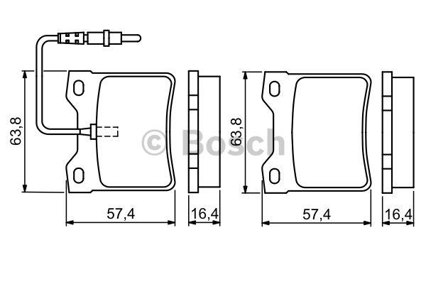 Bosch Brake pad set – price 81 PLN