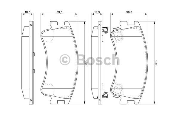 Bosch Front disc brake pads, set – price 193 PLN