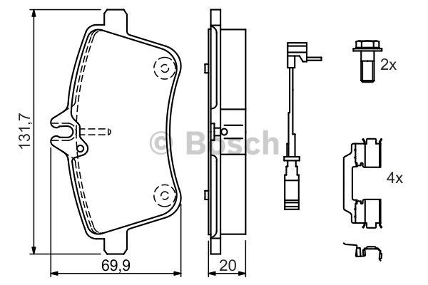 Bosch Brake pad set – price 160 PLN