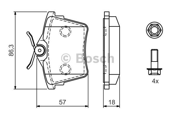 Bosch Brake pad set – price 138 PLN