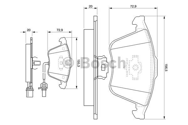 Bosch Brake Pad Set, disc brake – price 209 PLN