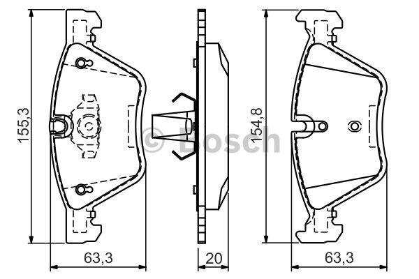 Bosch Brake pad set – price 218 PLN