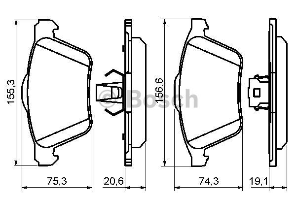 Bosch Brake pad set – price 218 PLN