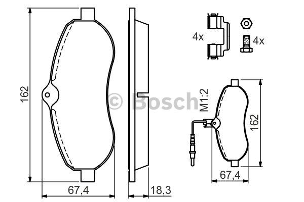Bosch Brake pad set – price 183 PLN