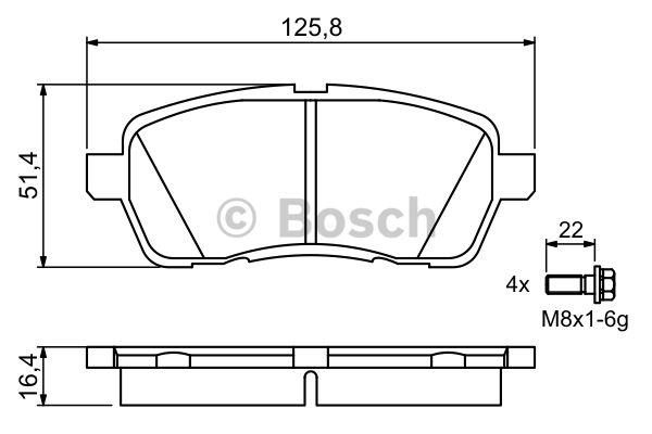 Bosch Brake pad set – price [object Object] PLN