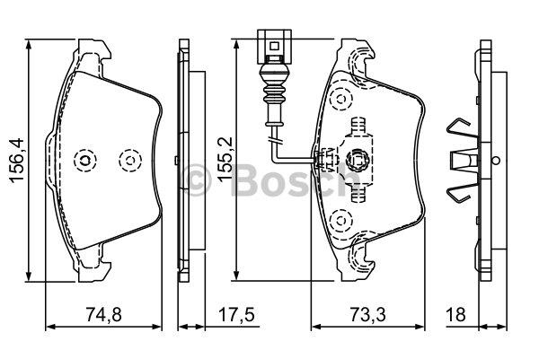Bosch Brake pad set – price 242 PLN