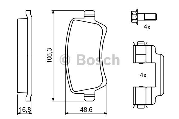 Bosch Brake pad set – price 147 PLN