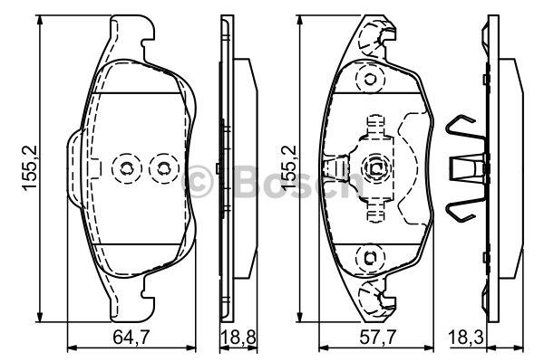 Bosch Brake pad set – price 137 PLN