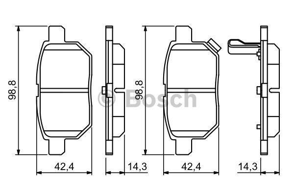 Bosch Brake pad set – price 122 PLN