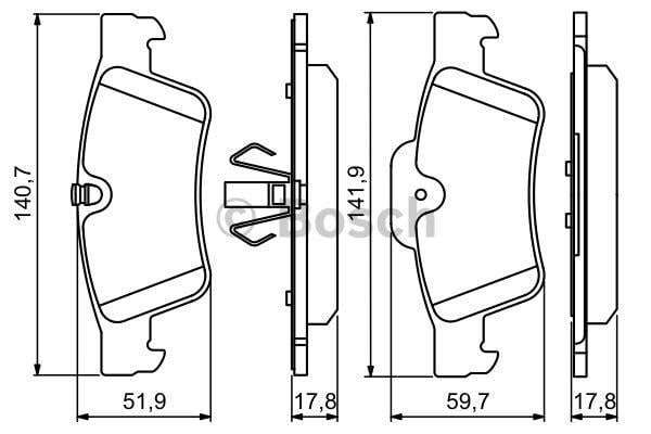 Bosch Brake pad set – price 211 PLN