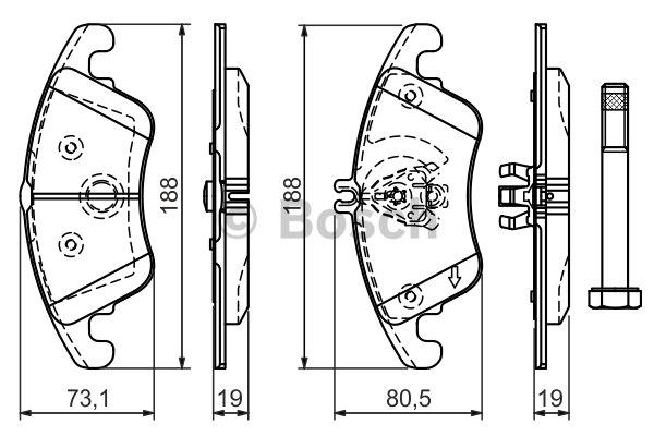 Bosch Brake pad set – price 204 PLN