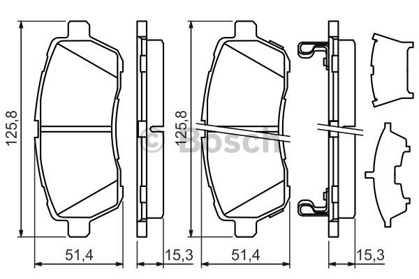 Bosch Brake pad set – price 147 PLN