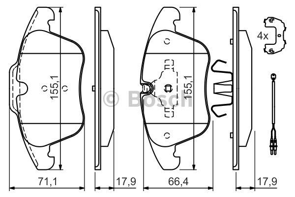 Bosch Brake pad set – price 169 PLN