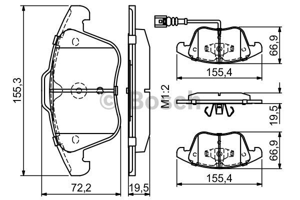 Brake pad set Bosch 0 986 494 372