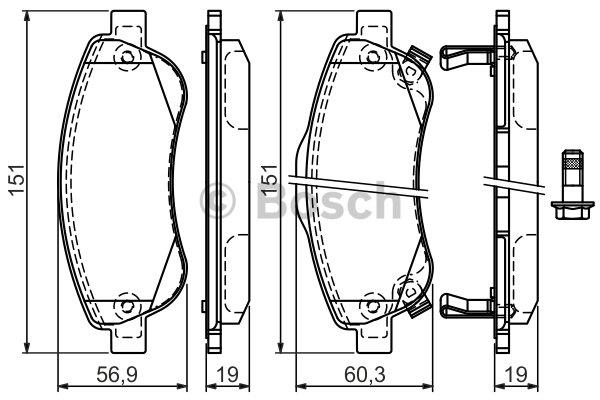 Bosch Brake pad set – price 183 PLN