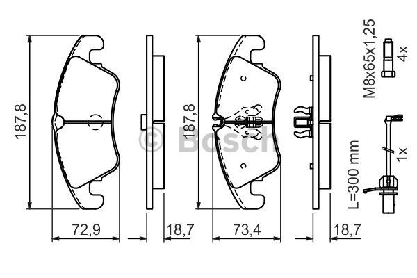 Bosch Brake pad set – price 200 PLN
