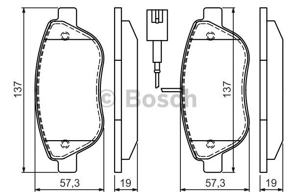 Bosch Brake pad set – price 167 PLN