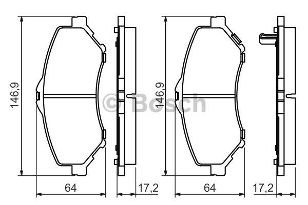 Bosch Brake pad set – price 200 PLN