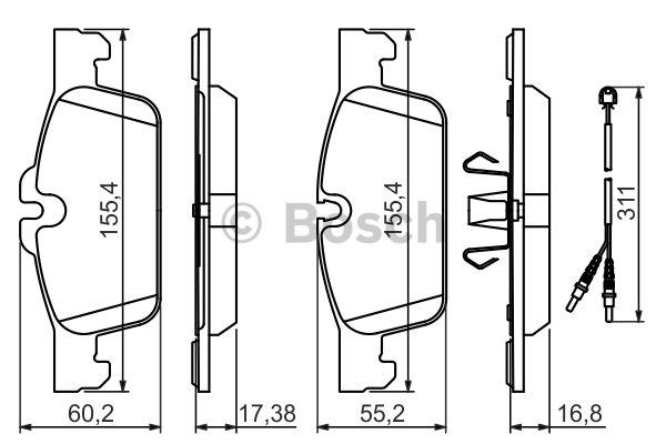 Bosch Brake pad set – price 190 PLN
