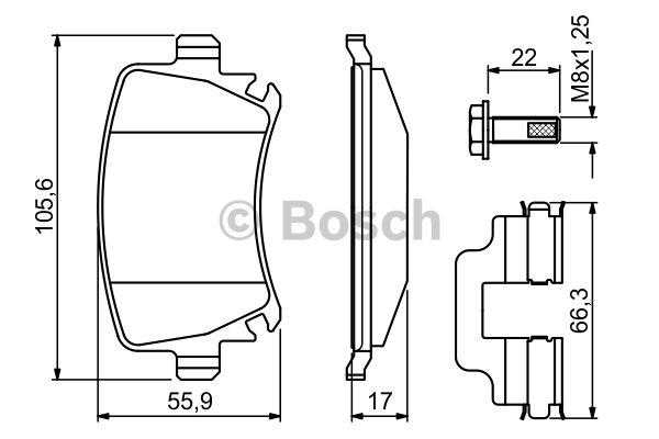 Brake pad set Bosch 0 986 494 649