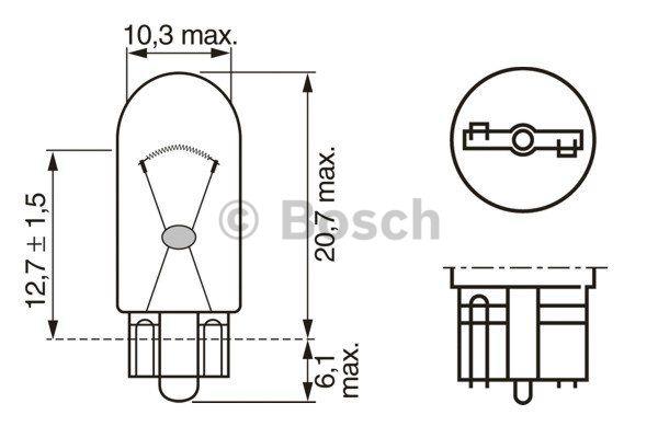 Bosch Glow bulb W3W 24V 3W – price 2 PLN