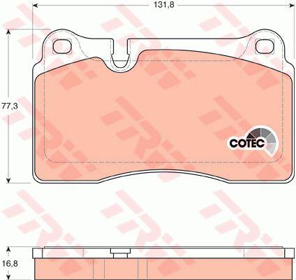 TRW COTEC brake pad set TRW GDB1670