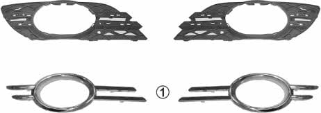 3043598 Van Wezel Front bumper grille (plug) right