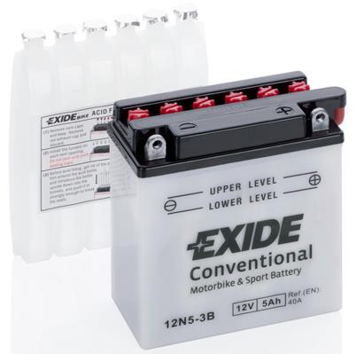 Exide 12N5-3B Battery Exide Conventional 12V 5AH 40A(EN) R+ 12N53B