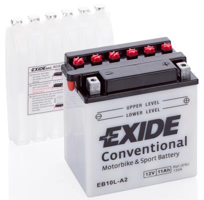 Exide EB10L-A2 Battery Exide Conventional 12V 11AH 130A(EN) R+ EB10LA2