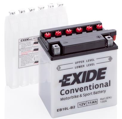 Exide EB10L-B2 Battery Exide Conventional 12V 11AH 130A(EN) R+ EB10LB2