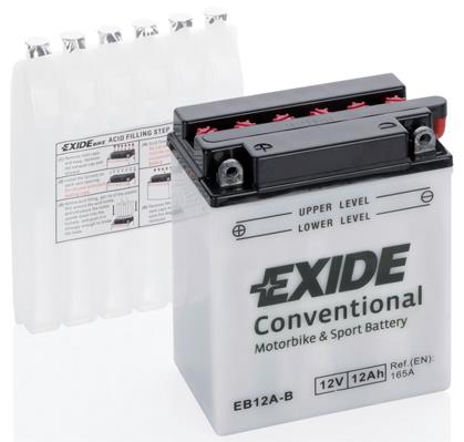 Exide EB12A-B Battery Exide 12V 12AH 165A(EN) L+ EB12AB
