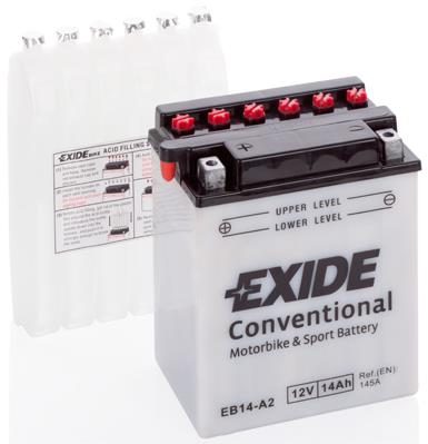 Exide EB14-A2 Battery Exide Conventional 12V 14AH 145A(EN) L+ EB14A2