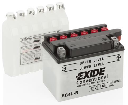 Exide EB4L-B Battery Exide Conventional 12V 4AH 50A(EN) R+ EB4LB