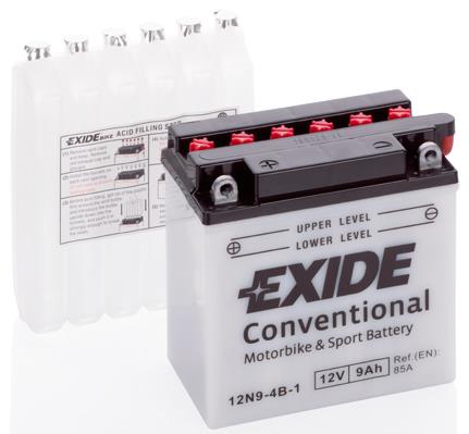 Exide 12N9-4B-1 Battery Exide Conventional 12V 9AH 85A(EN) L+ 12N94B1