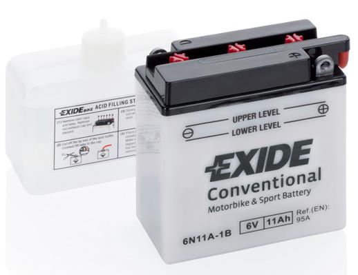 Exide 6N11A-1B Battery Exide Conventional 6V 11AH 95A(EN) R+ 6N11A1B
