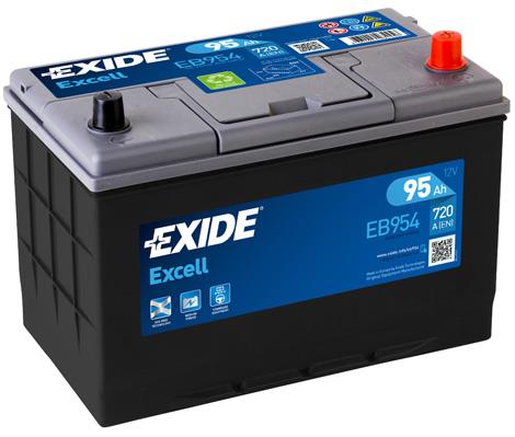 Exide EB954 Battery Exide Excell 12V 95AH 720A(EN) R+ EB954