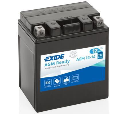 Exide AGM12-14 Battery Exide AGM Ready 12V 14AH 210A(EN) R+ AGM1214