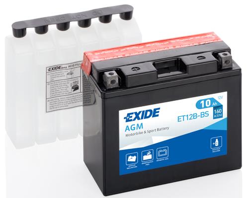 Exide ET12B-BS Battery Exide AGM 12V 10AH 160A(EN) L+ ET12BBS