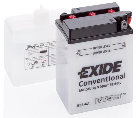 Exide B38-6A Battery Exide Conventional 6V 13AH 105A(EN) R+ B386A