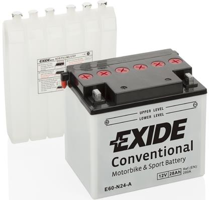 Exide E60-N24-A Battery Exide 12V 28AH 280A(EN) L+ E60N24A