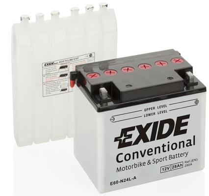 Exide E60-N24L-A Battery Exide Conventional 12V 28AH 280A(EN) R+ E60N24LA