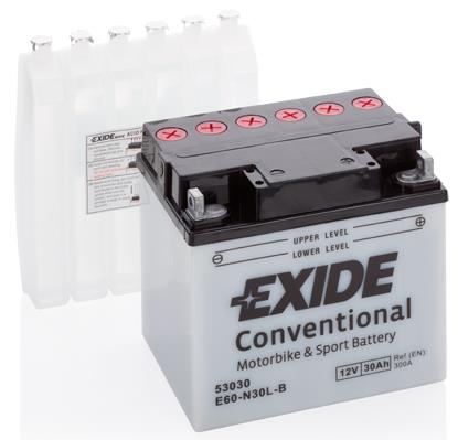 Exide E60-N30L-B Battery Exide 12V 30AH 300A(EN) R+ E60N30LB