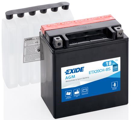 Exide ETX20CH-BS Battery Exide AGM 12V 18AH 230A(EN) L+ ETX20CHBS