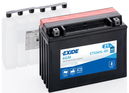 Exide ETX24HL-BS Battery Exide AGM 12V 21AH 350A(EN) R+ ETX24HLBS