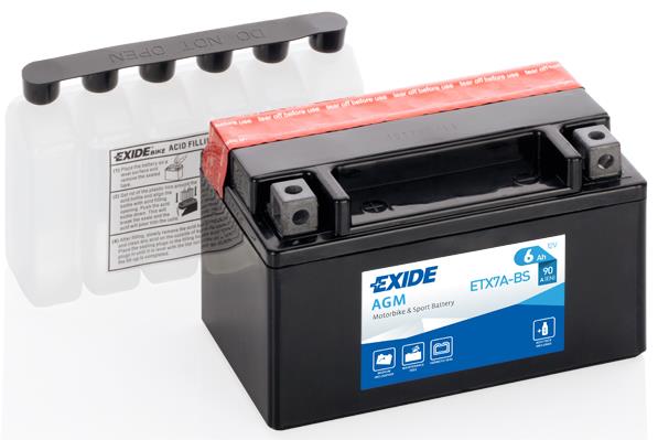 Exide ETX7A-BS Battery Exide AGM 12V 6AH 90A(EN) L+ ETX7ABS