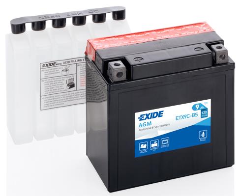 Exide ETX9C-BS Battery Exide AGM 12V 9AH 120A(EN) L+ ETX9CBS