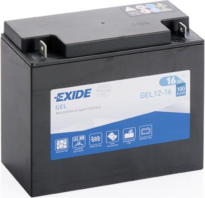 Exide GEL12-16 Battery Exide GEL 12V 16AH 100A(EN) R+ GEL1216