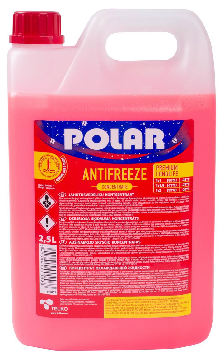 Polar K200224 Antifreeze concentrate G12+, red, -70°C, 2.5 l K200224