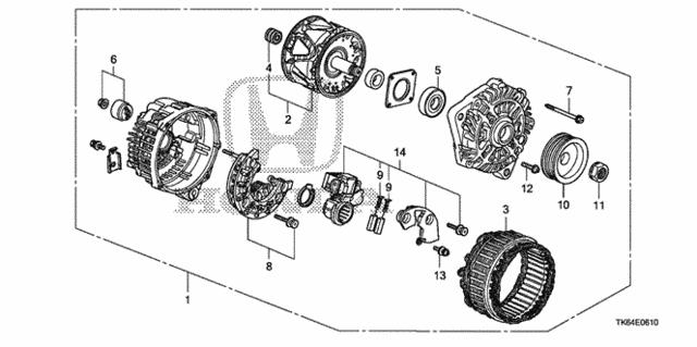 Honda 31140-RKB-004 Brush Set 31140RKB004 31140RKB004 Honda Brush Set